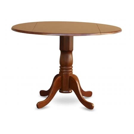 East West Furniture Dublin round table with two 9inch drop leaves. Dublin kitchen is crafted from the finest Asian solid DLT-SBR-TP